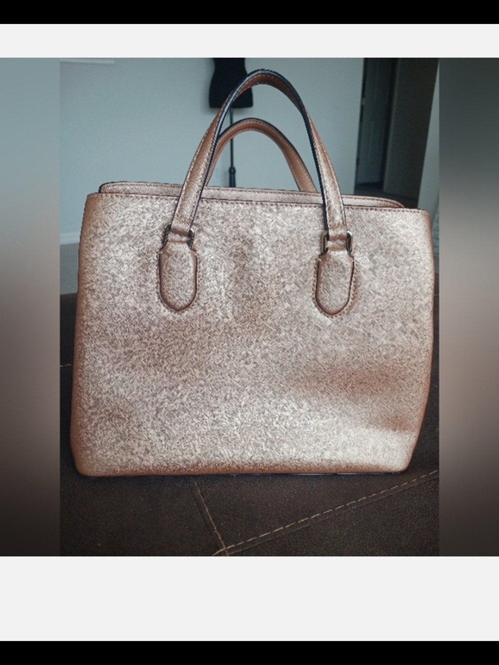 kate spade Metallic Rose Gold Top-Handle Satchel